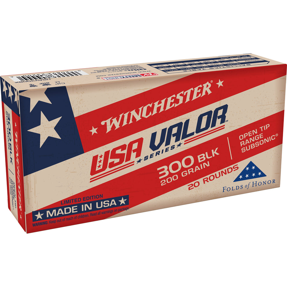 Winchester .300 AAC Blackout USA VALOR 200gr OTM Ammo