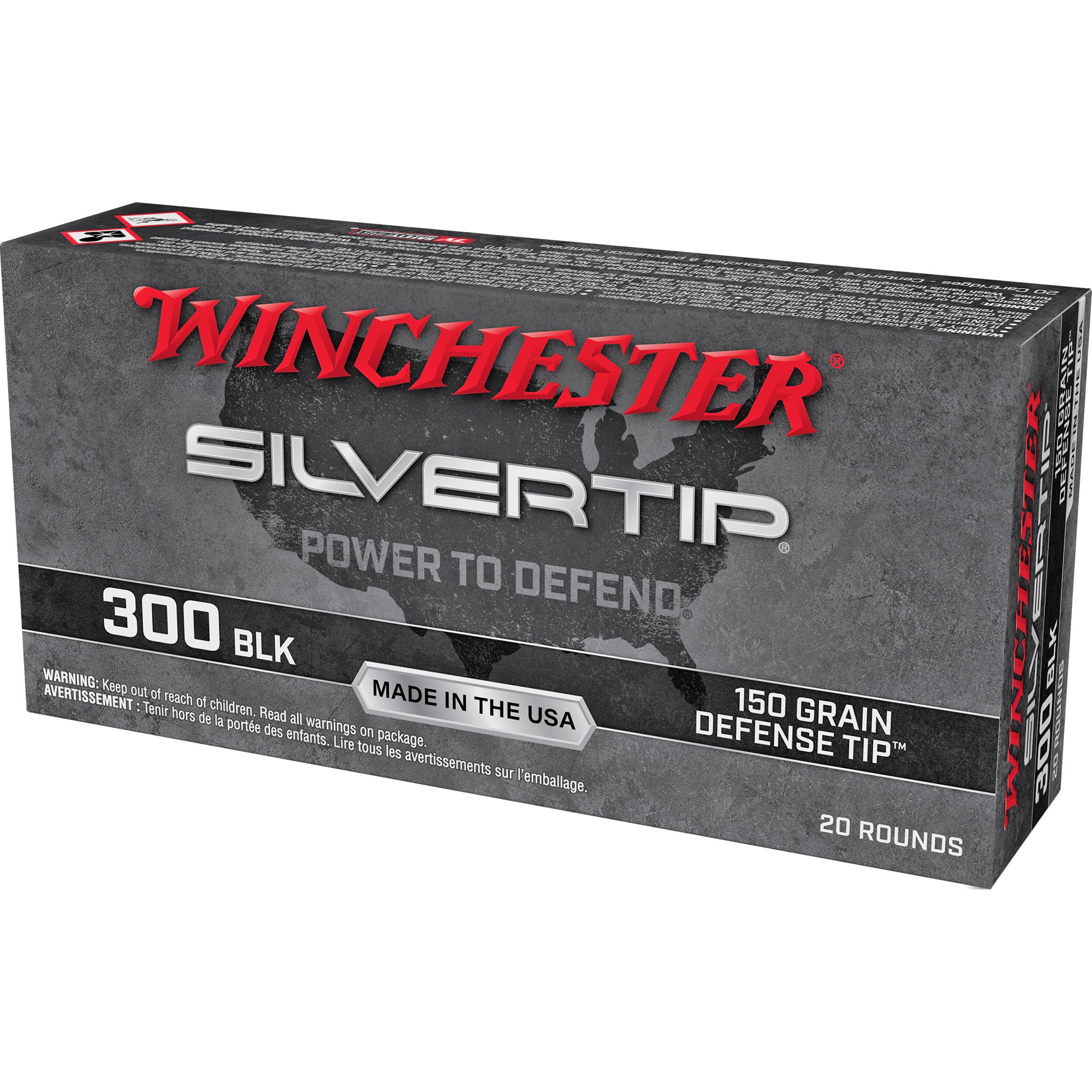 Winchester .300 AAC Blackout Silvertip 150gr Defense Tip Ammo