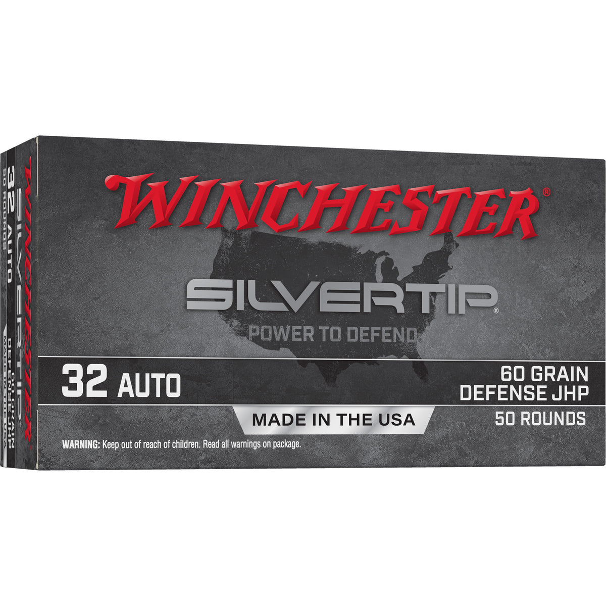 Winchester .32 ACP Silvertip 60gr JHP Ammo