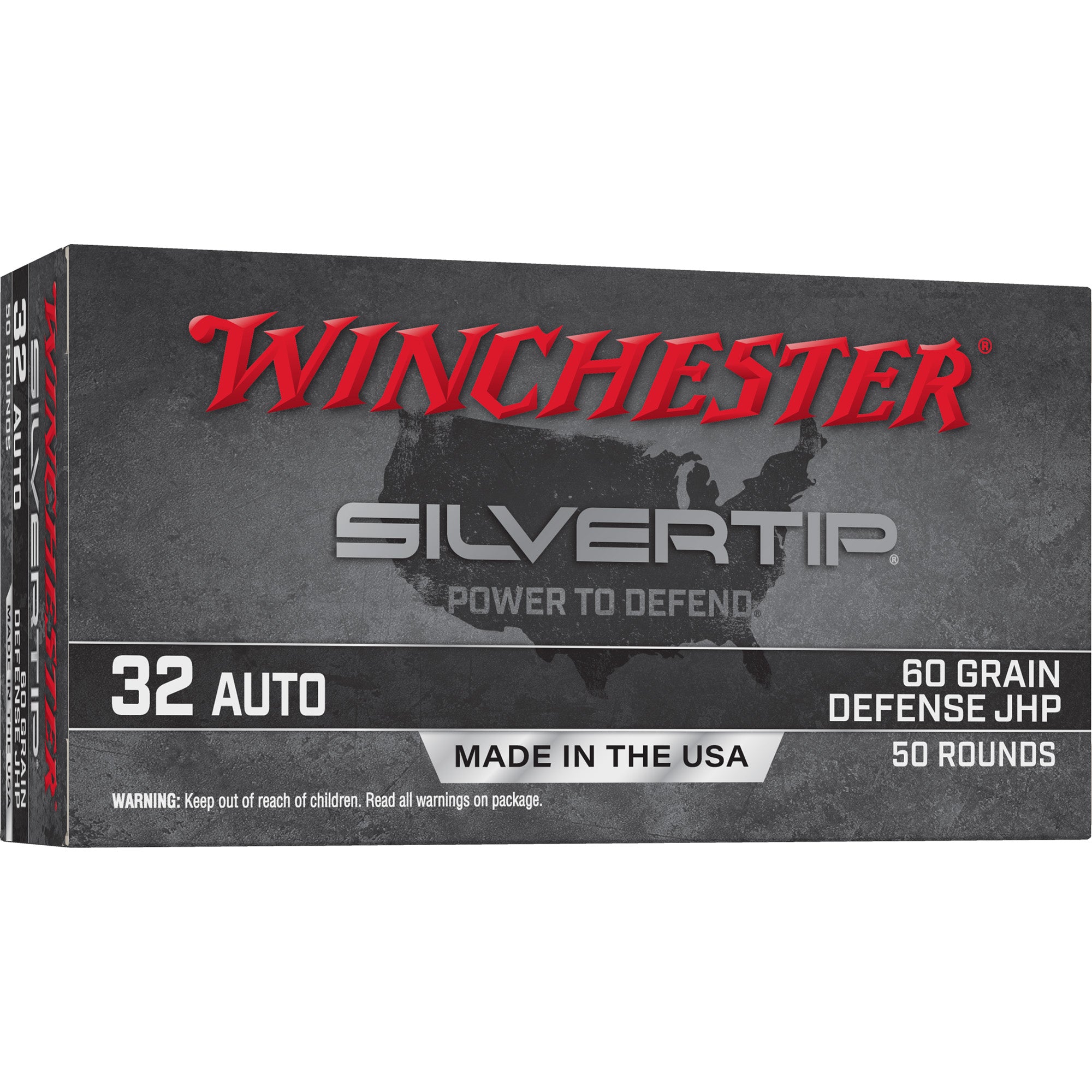 Winchester .32 ACP Silvertip 60gr JHP Ammo