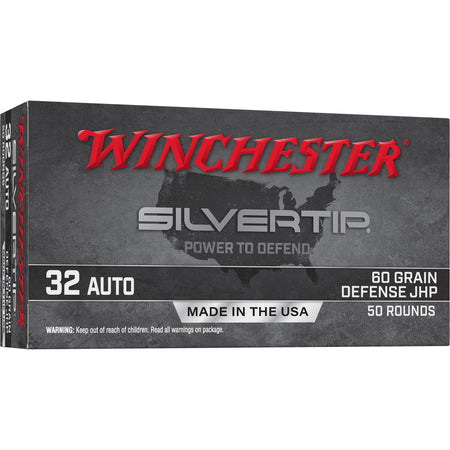 Winchester .32 ACP Silvertip 60gr JHP Ammo