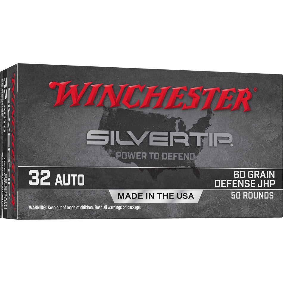 Winchester .32 ACP Silvertip 60gr JHP Ammo
