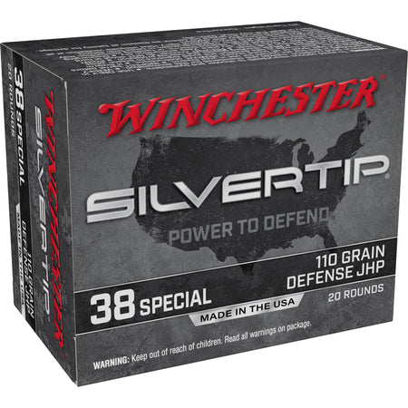 Winchester Silvertip Jacket Hollow Point 110gr .38 Special Ammo