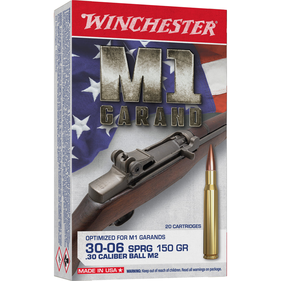 Winchester .30-06 Springfield Active Duty M2 150gr FMJ Ammo