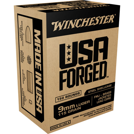 Winchester 9mm Luger / Parabellum USA Forged 115gr FMJ Ammo