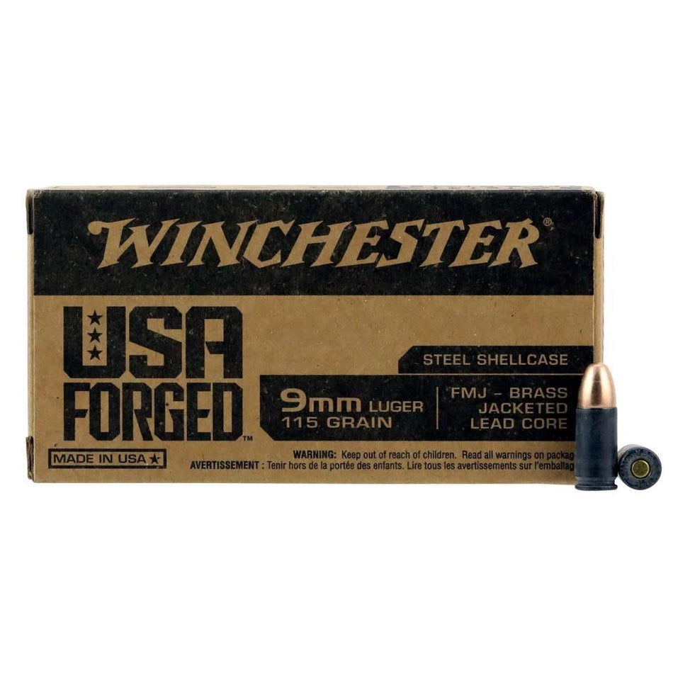 Winchester USA Forged 9mm Luger / Parabellum 115 Gr FMJ 3