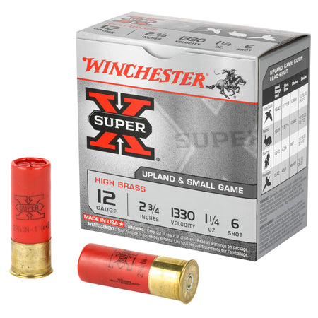 Winchester Super-X Game Load 12 Gauge 2 3/4" 1 1/4 oz #6 Shot