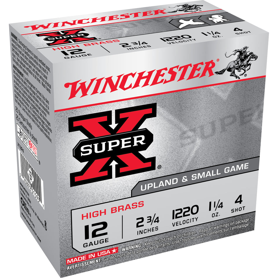 Winchester Super X Game Load 12 Gauge 2 3/4" 1 1/4 oz #4 Shot