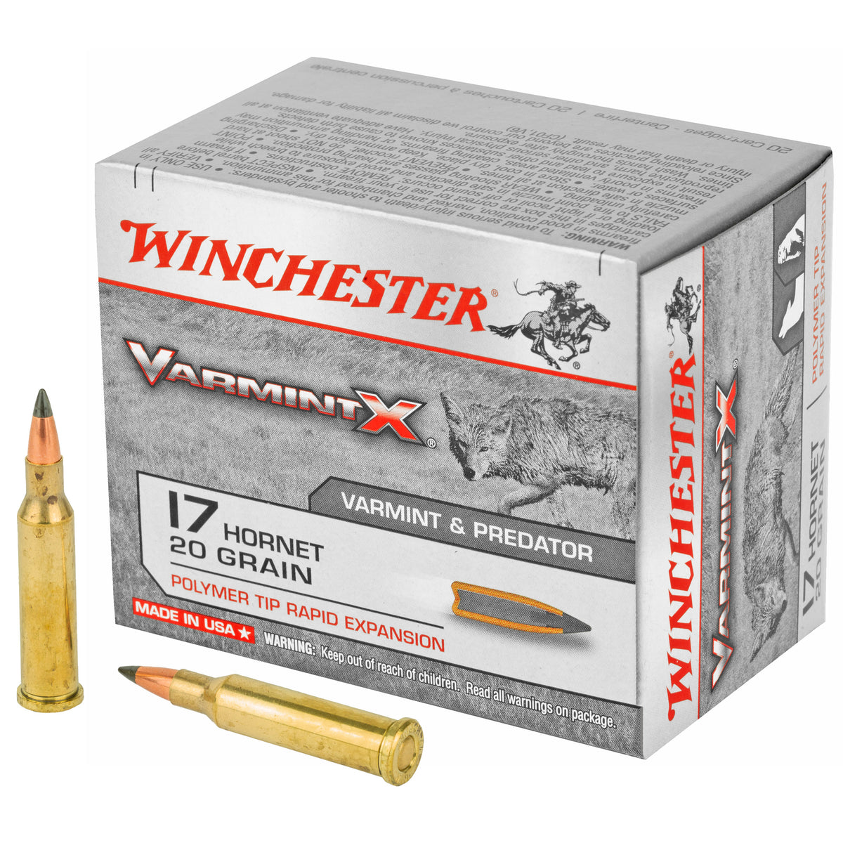 Winchester .17 Hornet Varmint X 20gr PolyTip Ammo