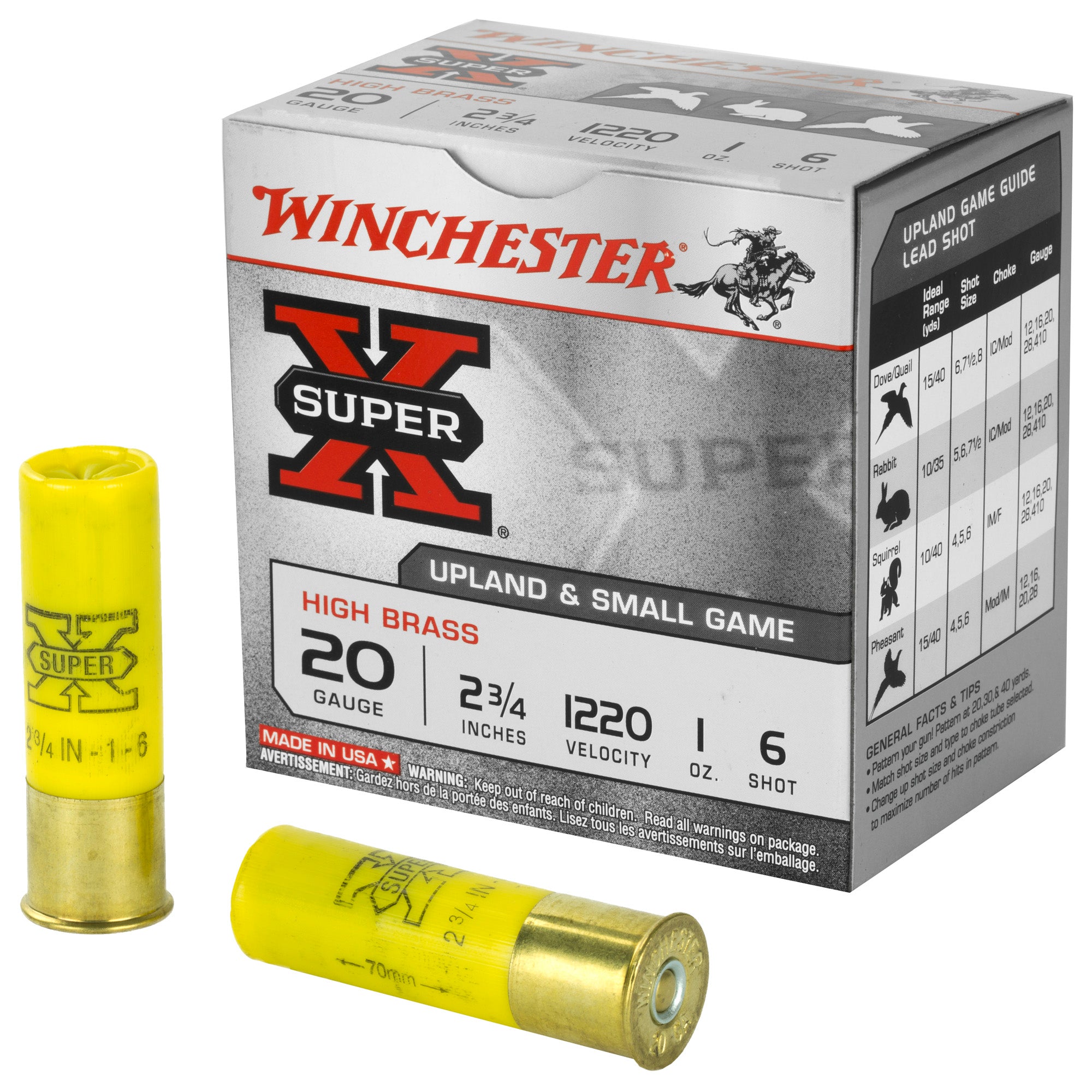 Winchester Super-X 20 Gauge 2 3/4'' 1 oz #6 Shot