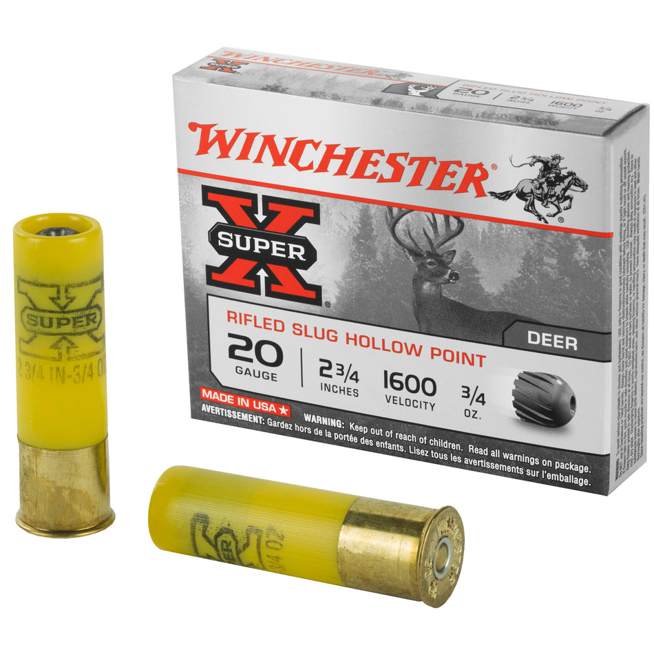 Winchester Super-X 20 Gauge 2 3/4" 3/4 oz Rifled Slug