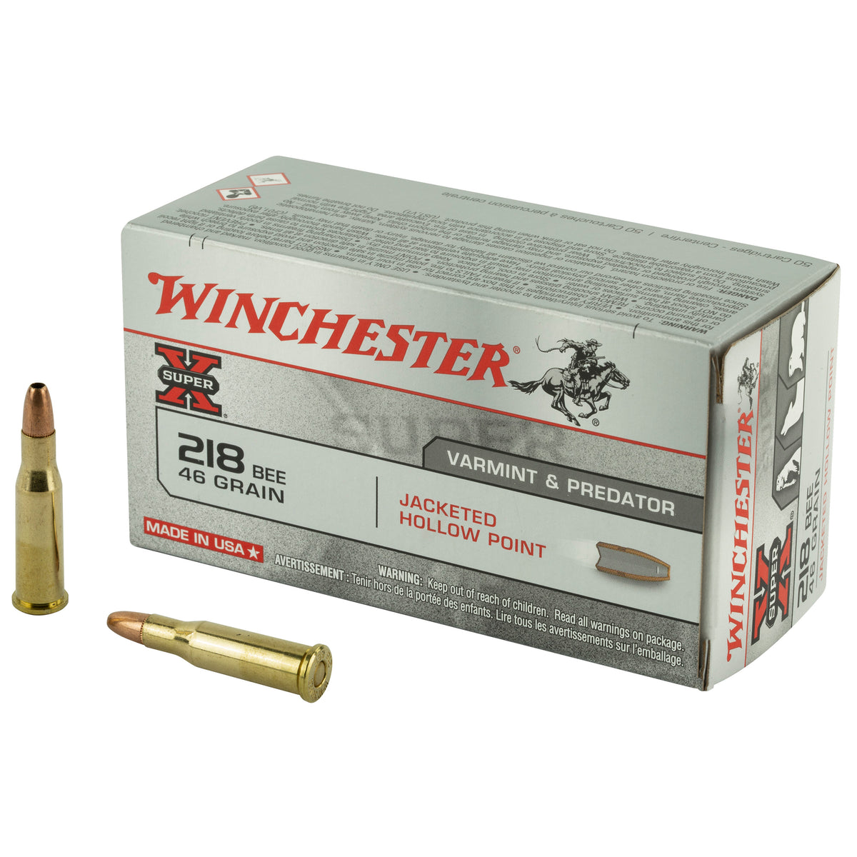 Winchester .218 Bee Super X 46gr JHP Ammo