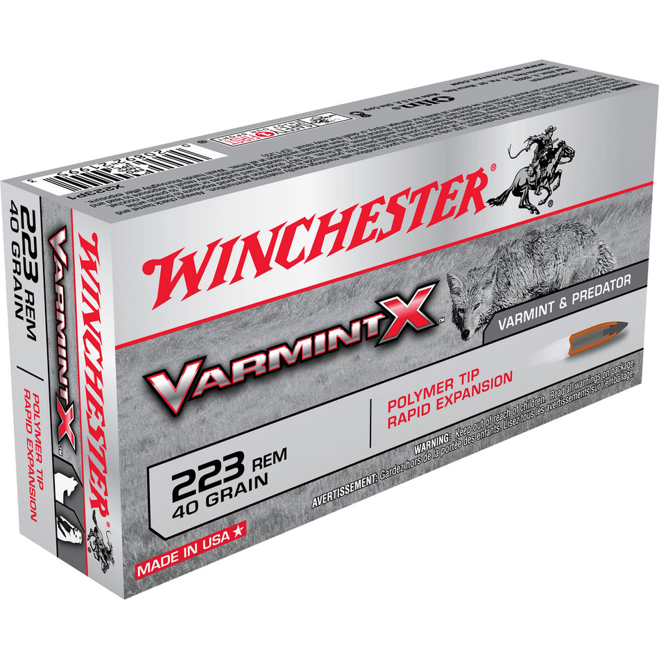 Winchester .223 Rem Varmint X 40gr Polymer Tip Rapid Expansion Ammo