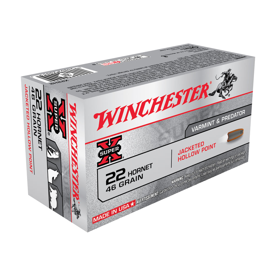 Winchester .22 Hornet Super-X 46gr JHP Ammo
