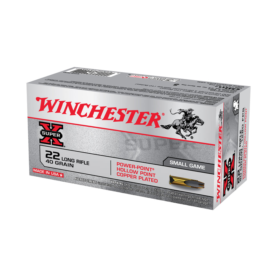 Winchester .22 Long Rifle SUPER-X 40gr JSP Ammo