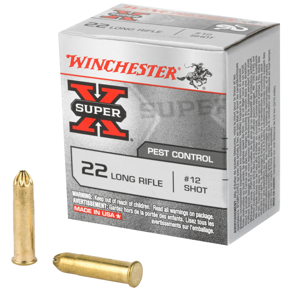 Winchester Super-X Rimfire Ammo 22 LR 40 gr. Birdshot (12 Shot Shotshell)