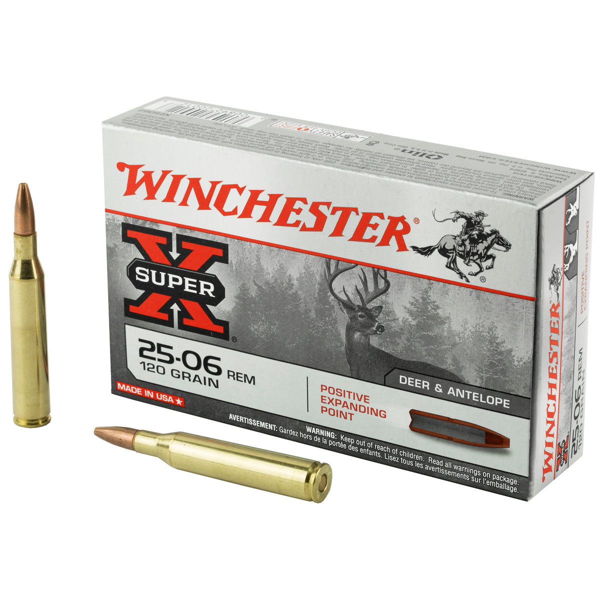 Winchester .25-06 Remington Super-X 120gr JHP Ammo