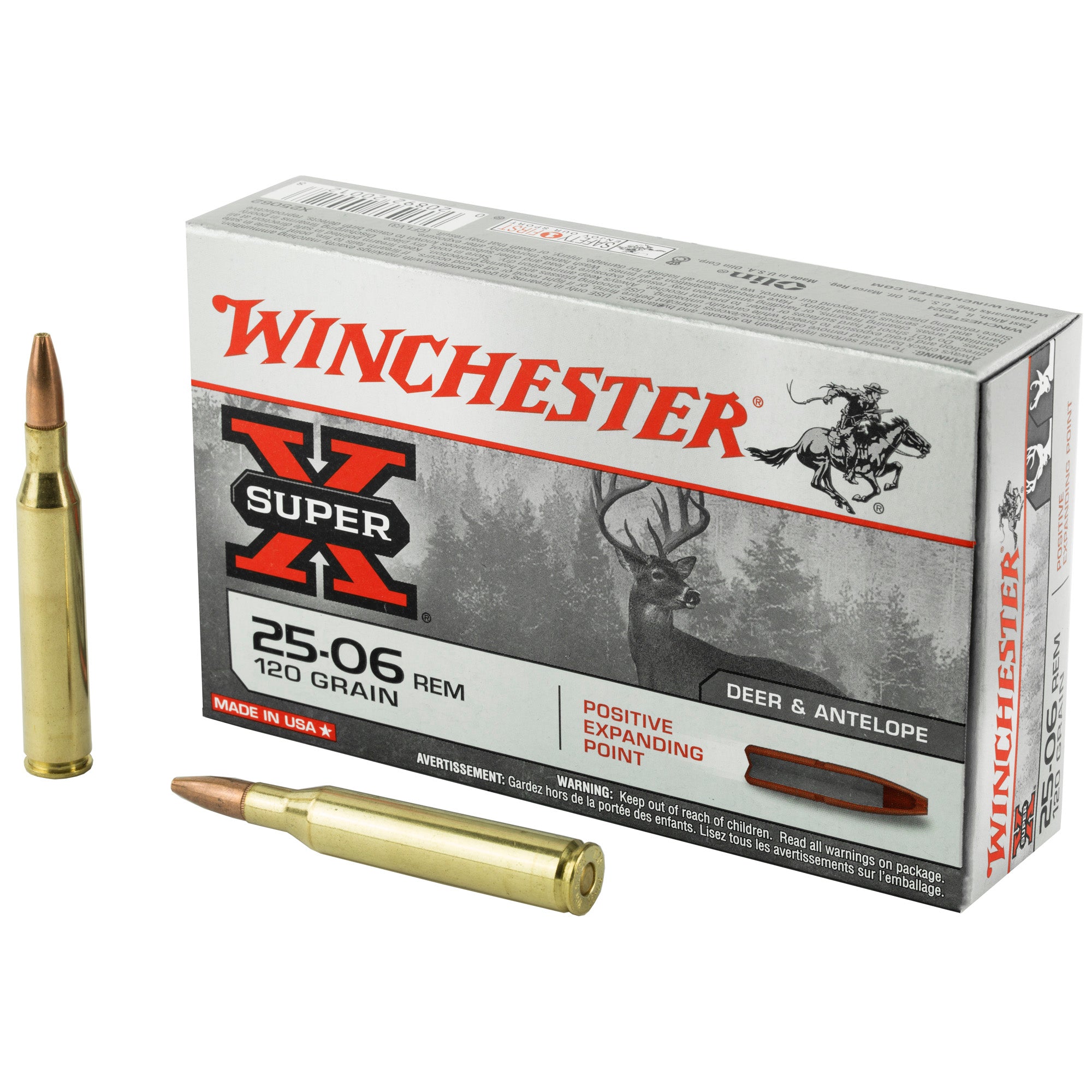Winchester .25-06 Remington Super-X 120gr JHP Ammo