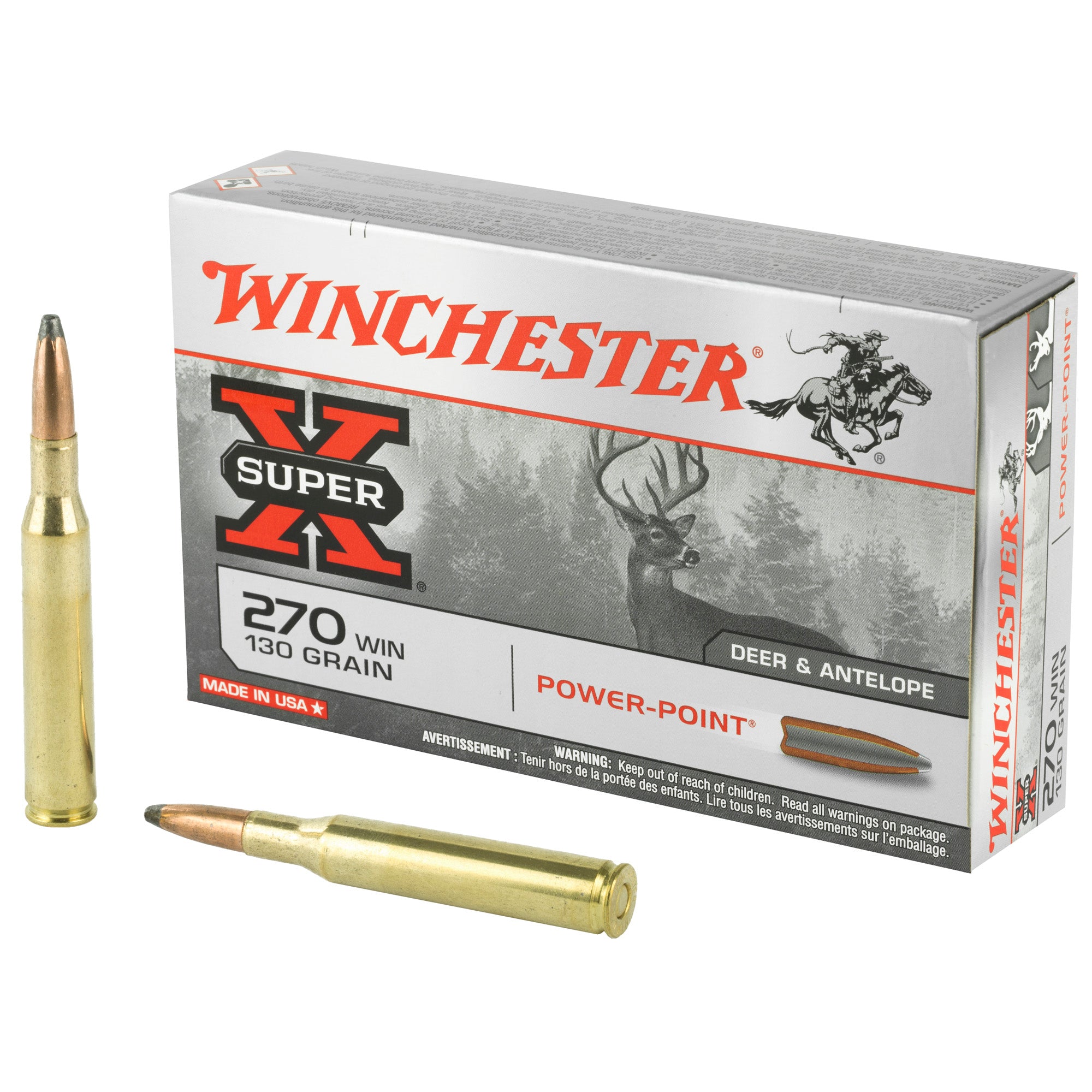 Winchester .270 Win Super-X 130gr Power-Point Ammo