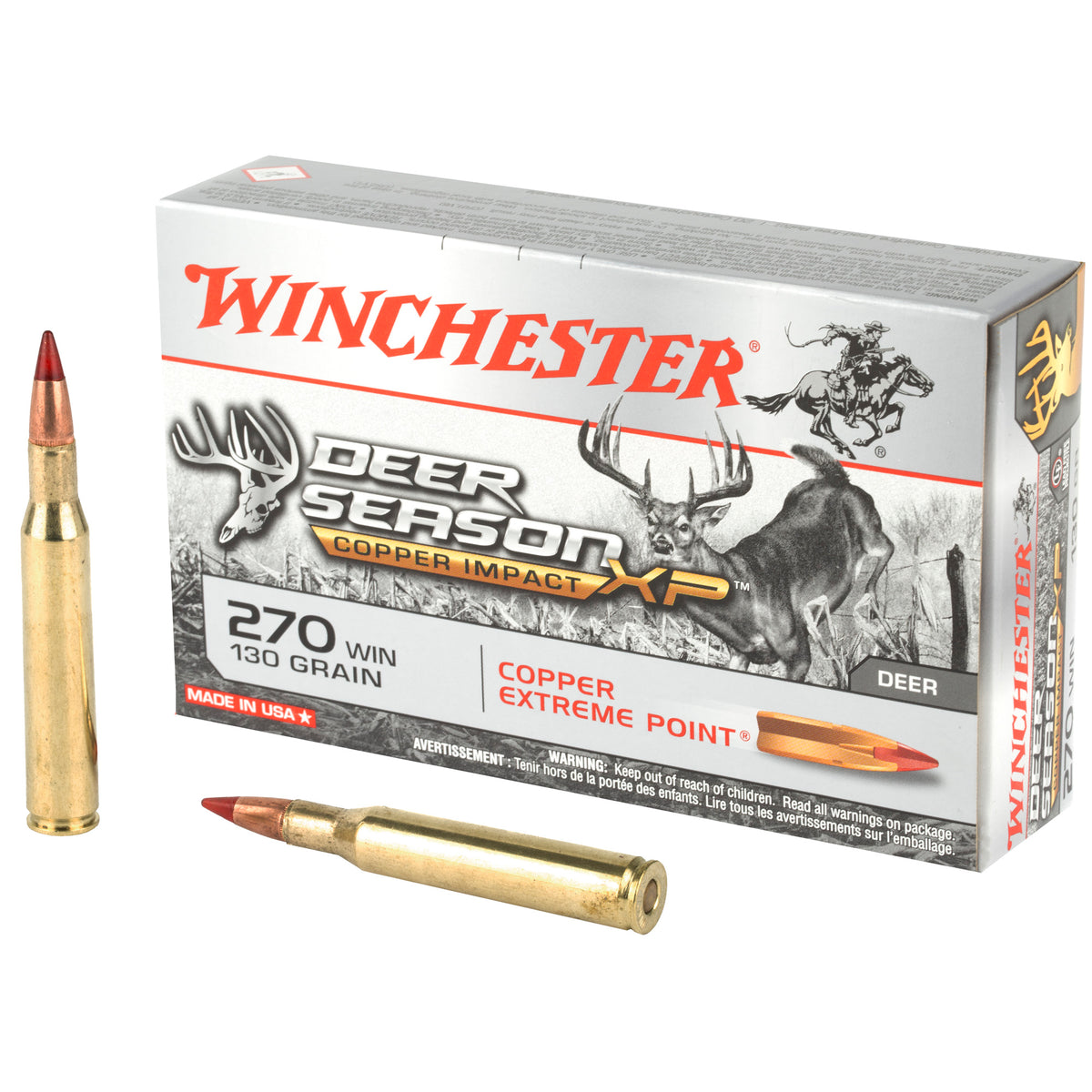 Winchester .270 Win Copper Impact 130gr Copper Extreme Point Ammo