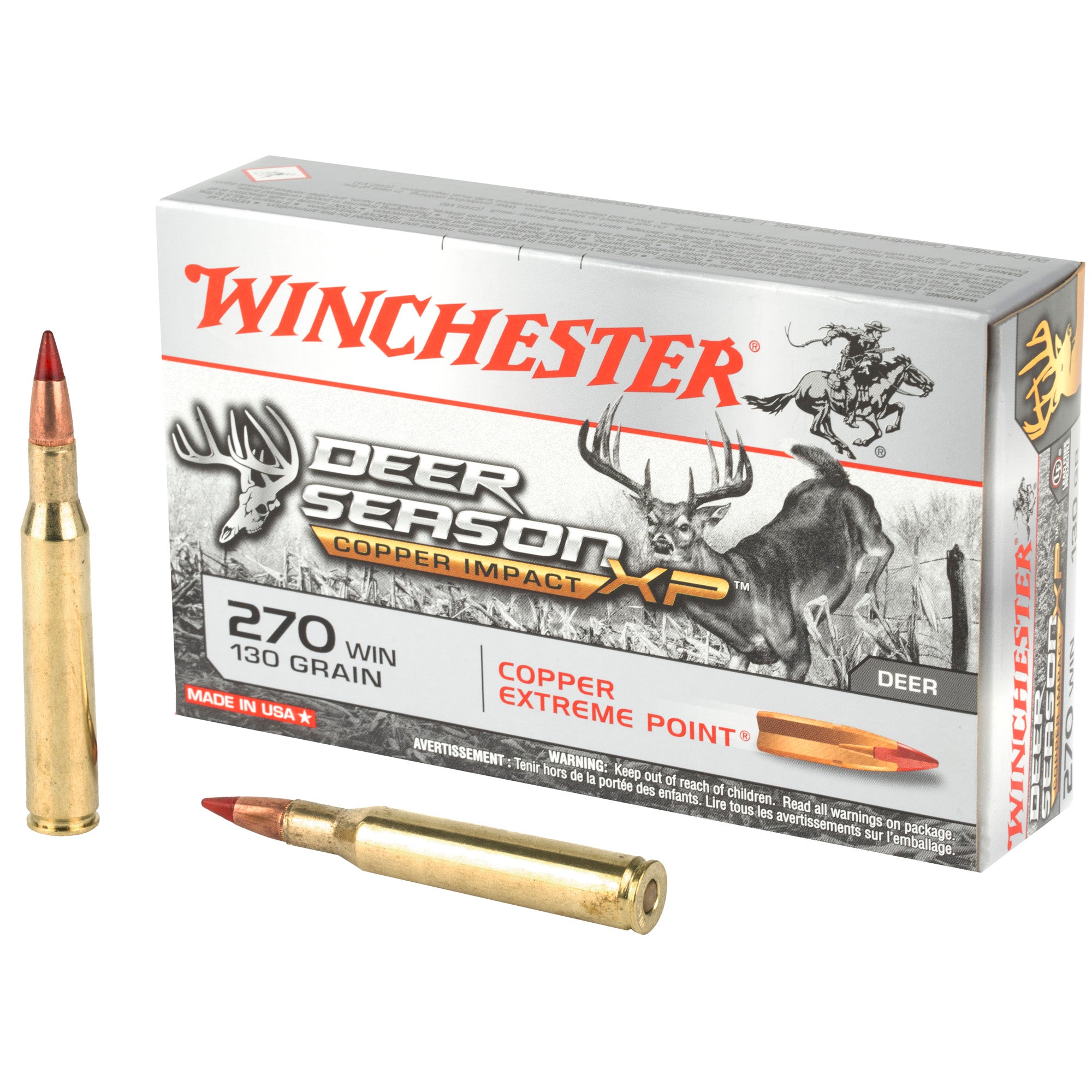 Winchester .270 Win Copper Impact 130gr Copper Extreme Point Ammo