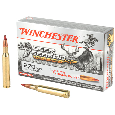 Winchester .270 Win Copper Impact 130gr Copper Extreme Point Ammo