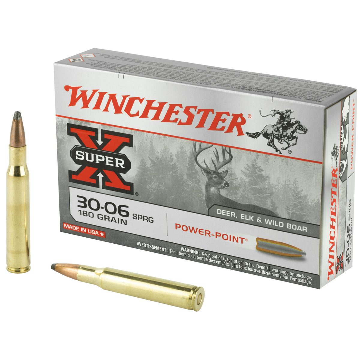 Winchester .30-06 Springfield Super-X 180gr Power-Point PSP Ammo