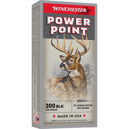 Winchester .300 AAC Blackout Power Point 150gr JSP Ammo