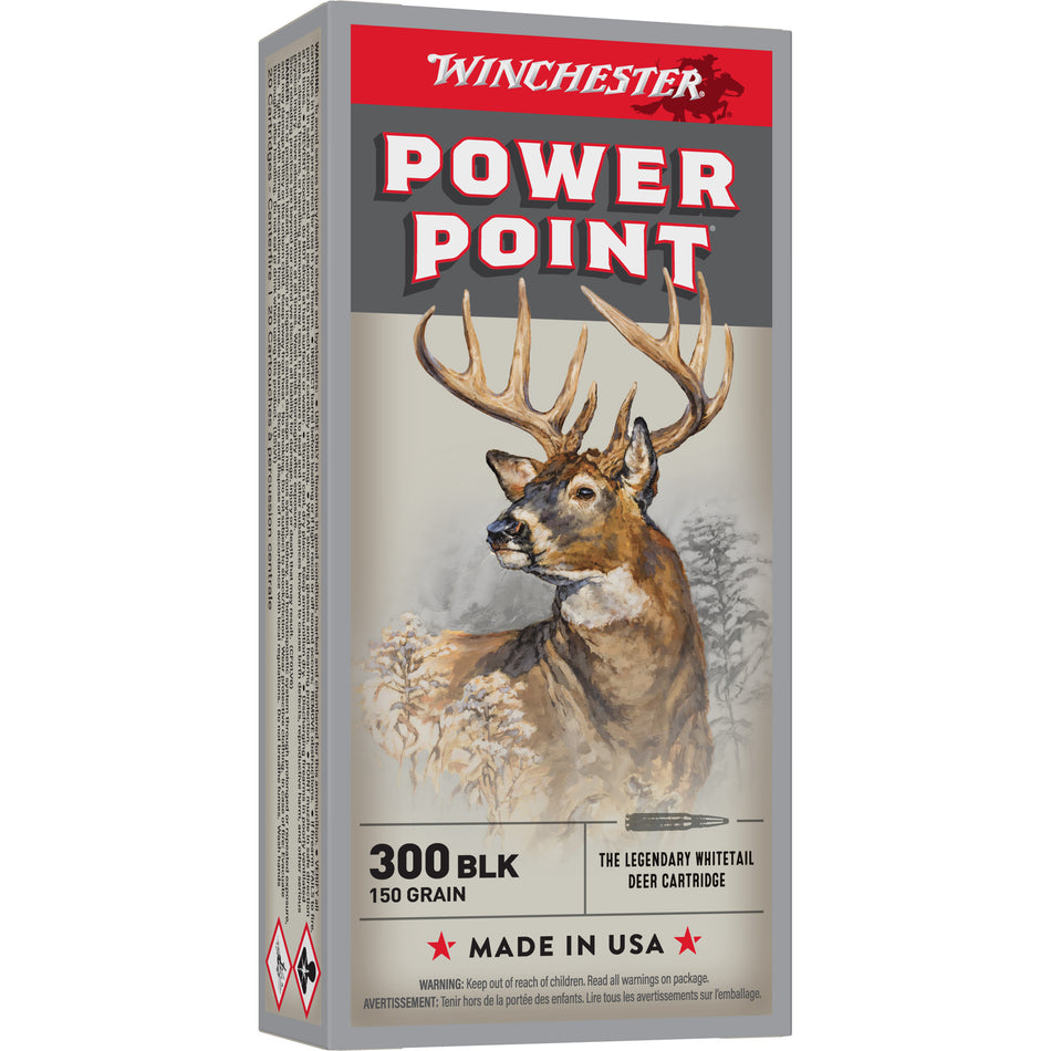 Winchester .300 AAC Blackout Power Point 150gr JSP Ammo