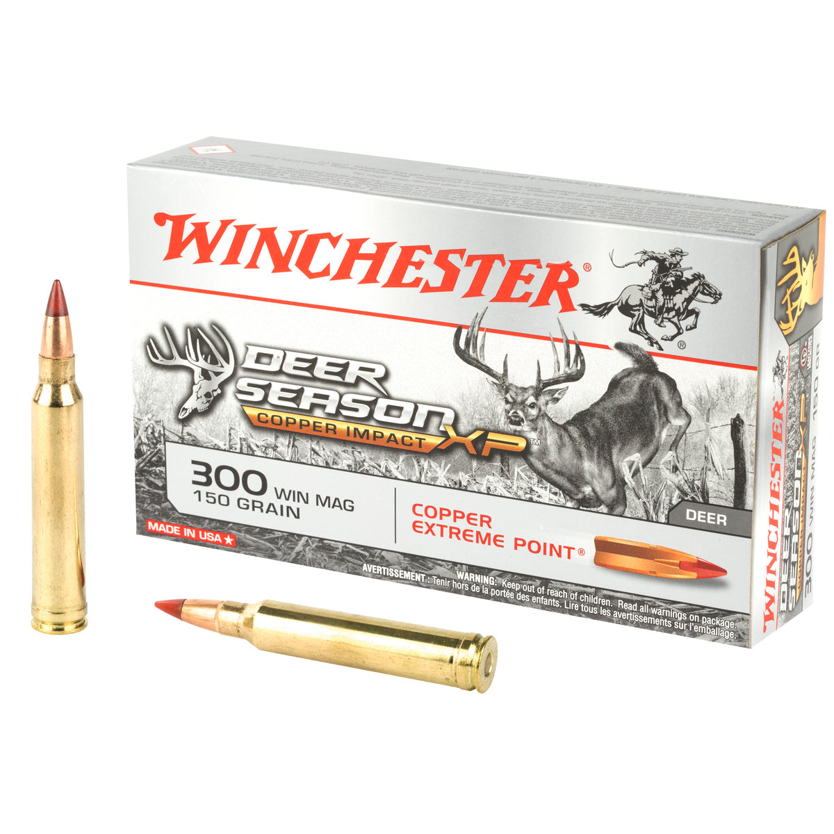 Winchester .300 Win Mag Deer Season XP Copper Impact 150gr Copper Extreme Point Ammo