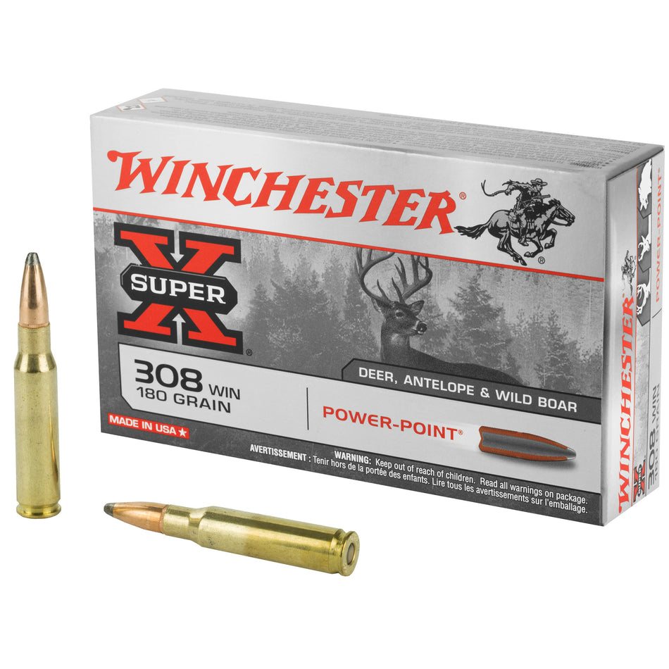 Winchester .308 Win Super-X 180gr PP Ammo