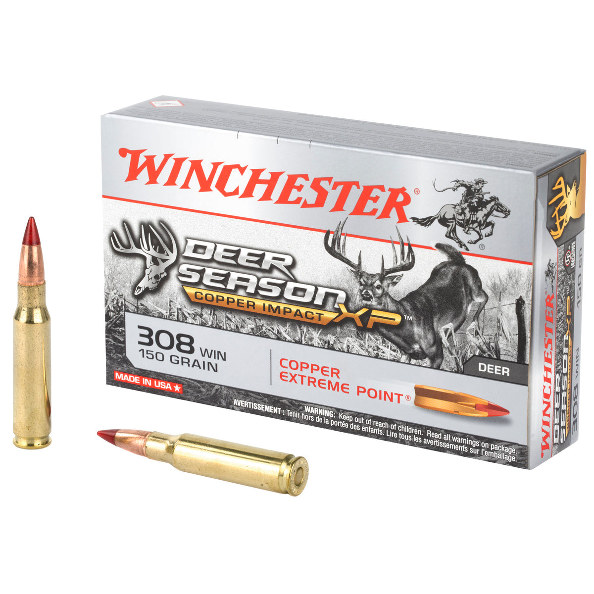 Winchester .308 Winchester Copper Impact 150gr Copper Extreme Point Ammo