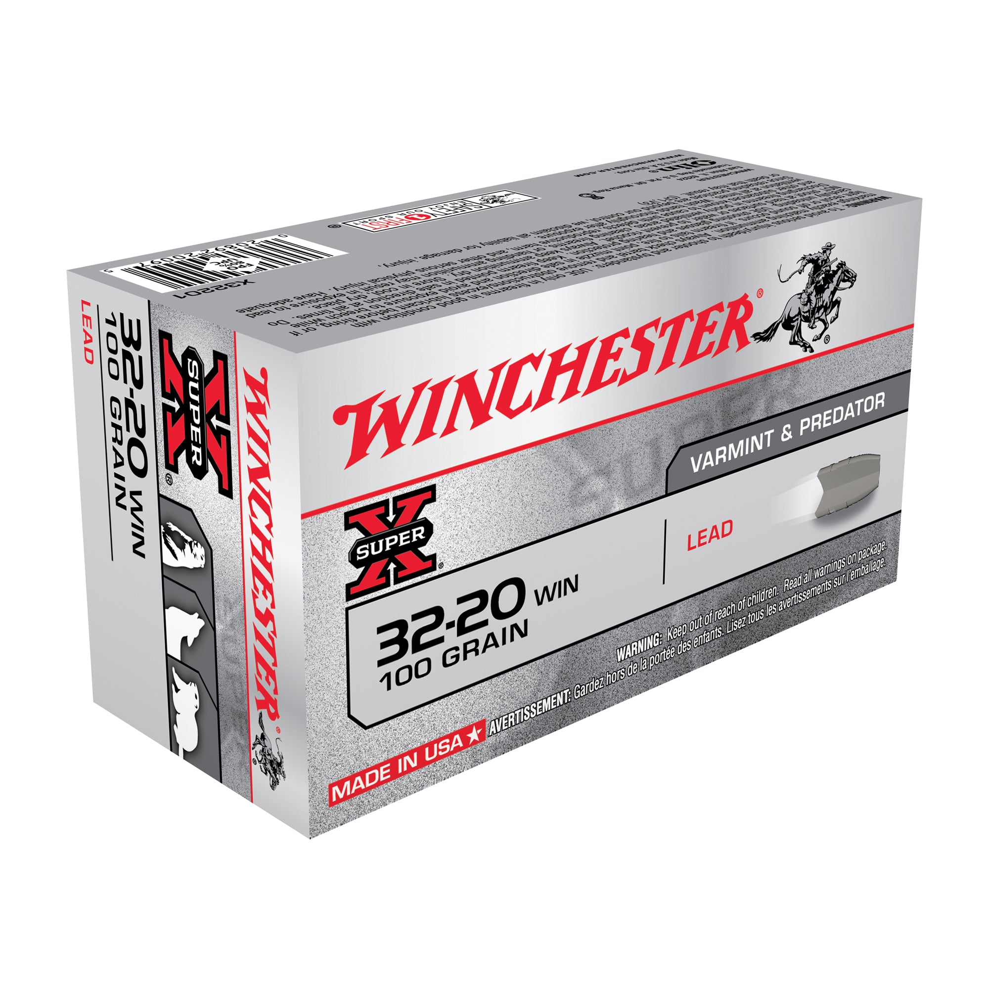 Winchester .32-20 Winchester Super-X 100gr Solid Ammo
