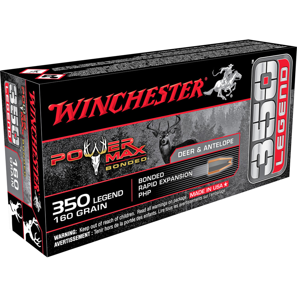 Winchester .350 Legend Power Max 160gr Bonded Rapid Expansion PHP Ammo