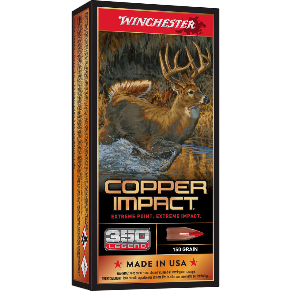 Winchester X350CLF Deer Season XP Copper Impact Copper Extreme Point Lead-Free 150 Grain .350 Legend 2260 fps