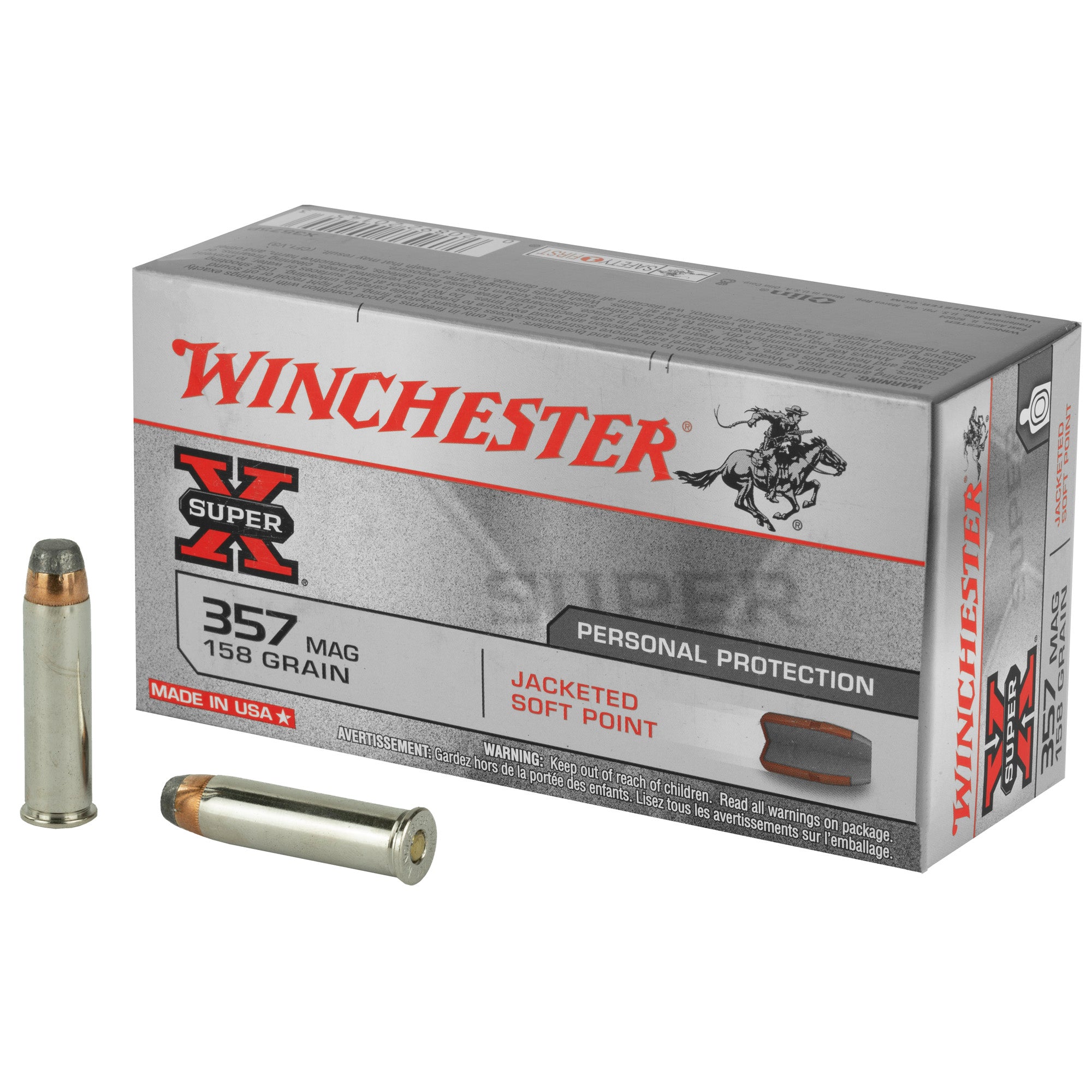 Winchester X3575P Super-X Jacketed Soft Point 158 Grain .357 Magnum 1235 fps