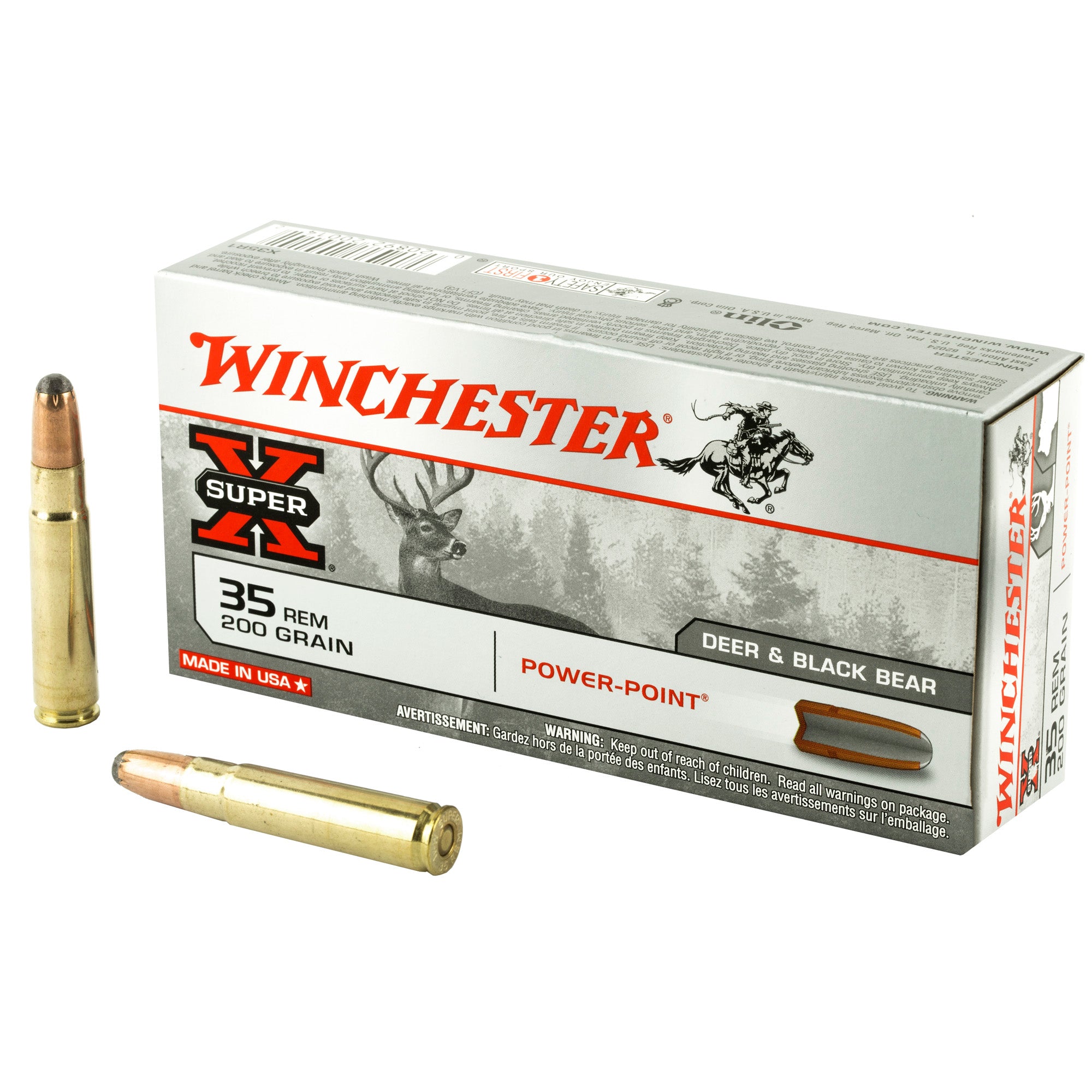 Winchester .35 Remington Super-X Power-Point 200gr JSP Ammo