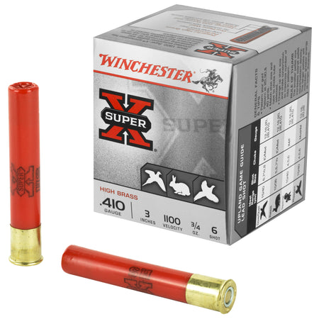 Winchester Super-X HIGH BRASS Heavy Game Load .410 Bore 3 in 3/4 oz #6