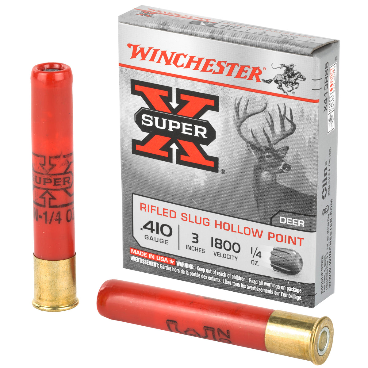 Winchester Super-X Hollow Point Rifled Slug .410 Bore 3 in 1/4 oz Slug