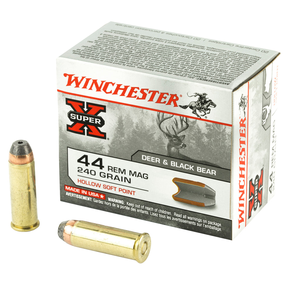 Winchester .44 Magnum SUPER-X 240gr JHP Ammo