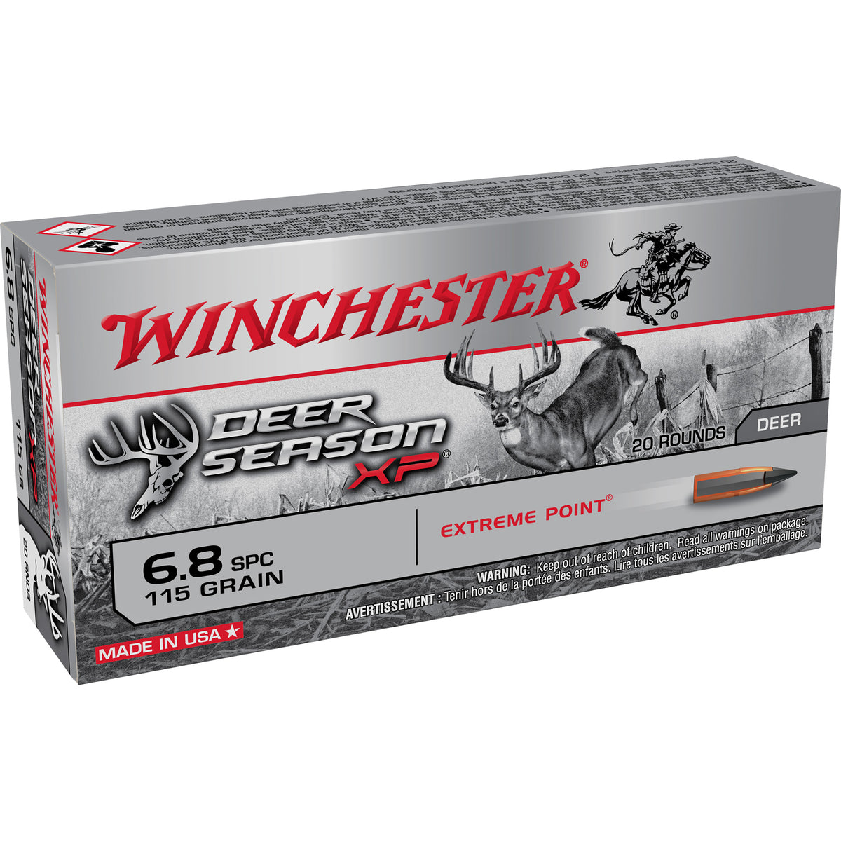 Winchester 6.8 Remington SPC Deer Season XP 115gr Extreme Point Ammo