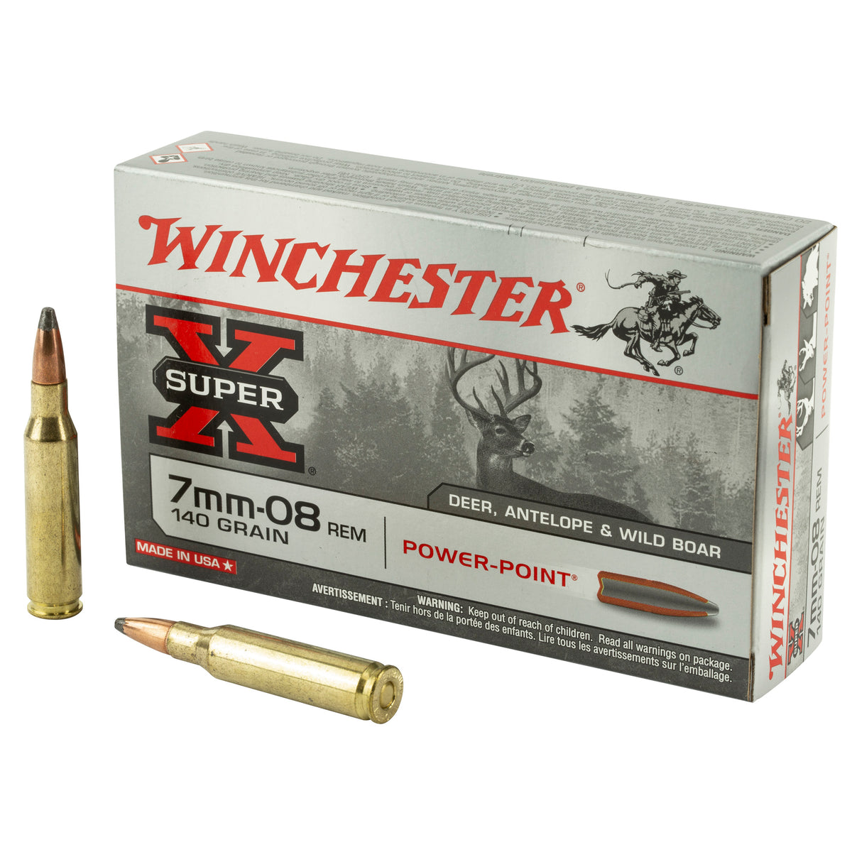 Winchester 7mm-08 Remington Super-X 140gr Power-Point Ammo