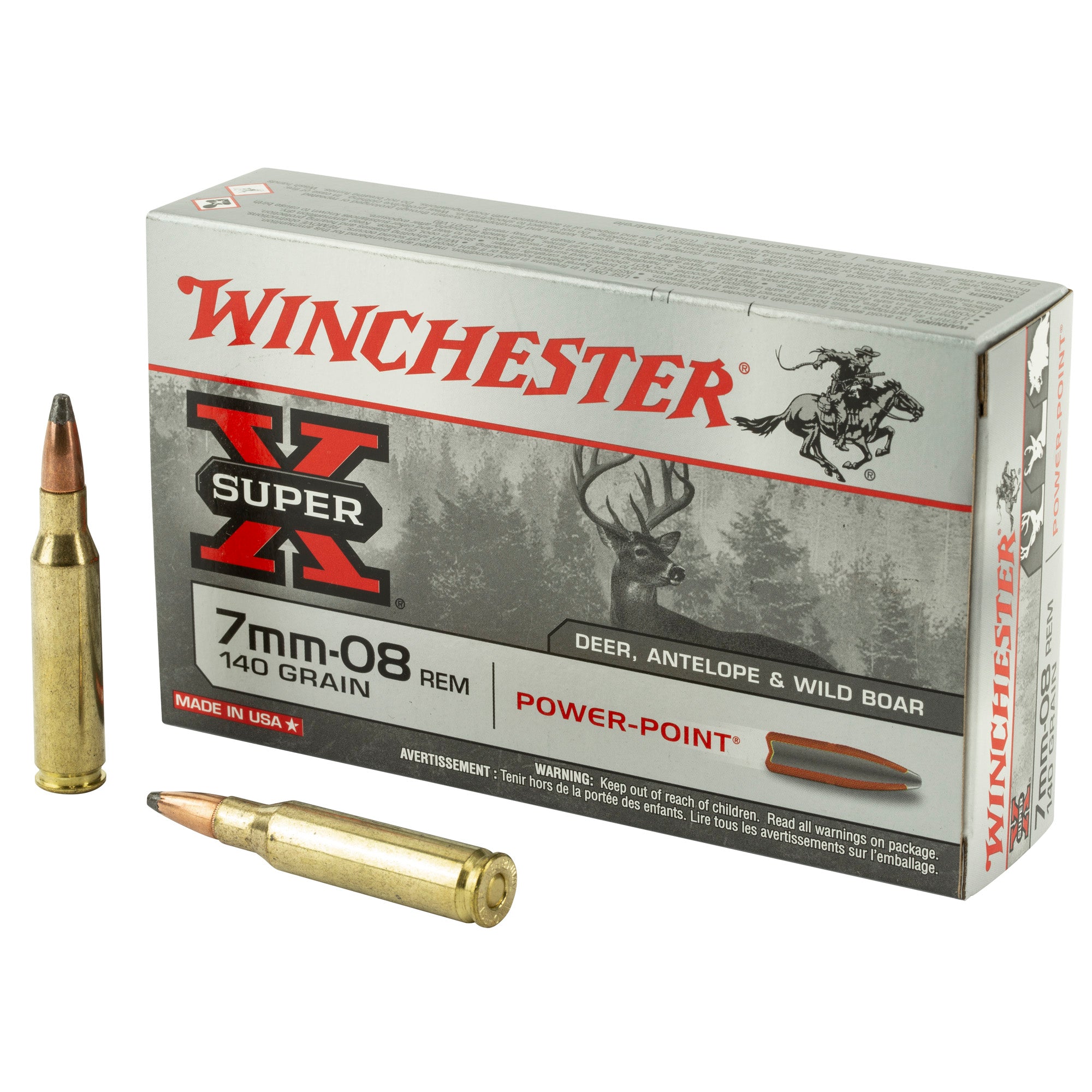 Winchester 7mm-08 Remington Super-X 140gr Power-Point Ammo