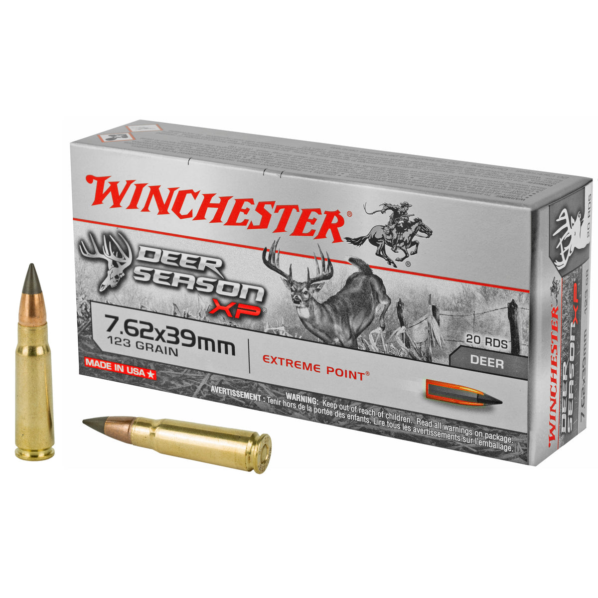 Winchester 7.62x39mm Deer Season XP 123gr PolyTip Ammo