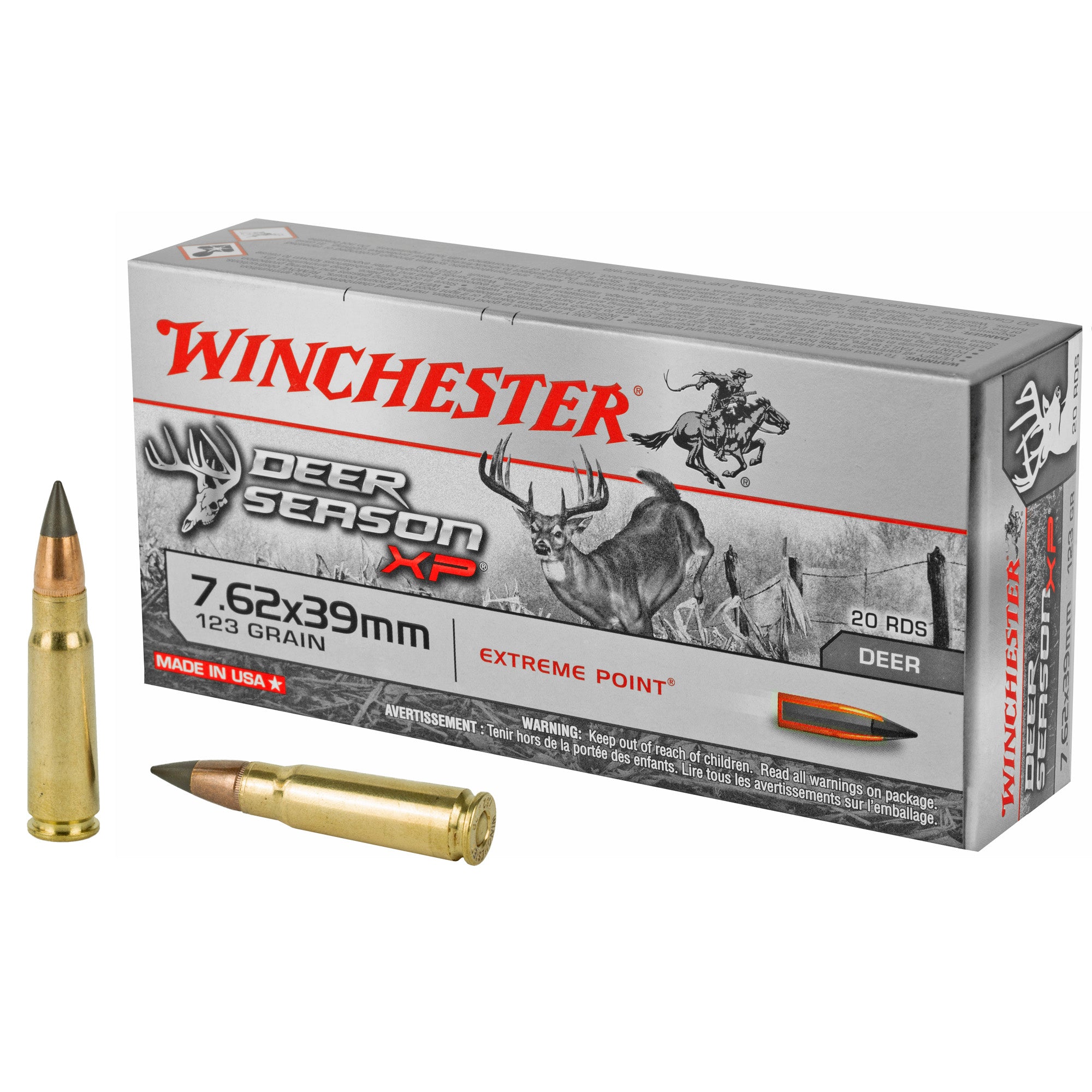 Winchester 7.62x39mm Deer Season XP 123gr PolyTip Ammo