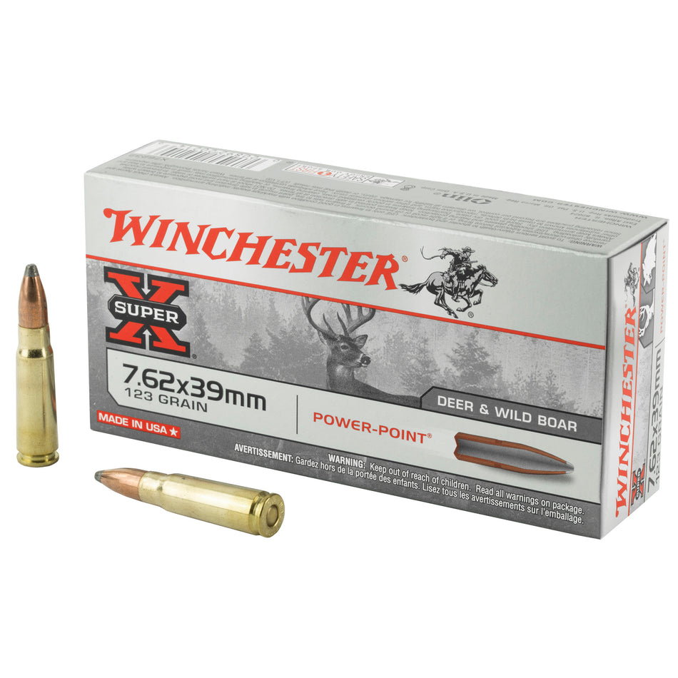 Winchester 7.62x39mm Super-X 123gr Power-Point Ammo