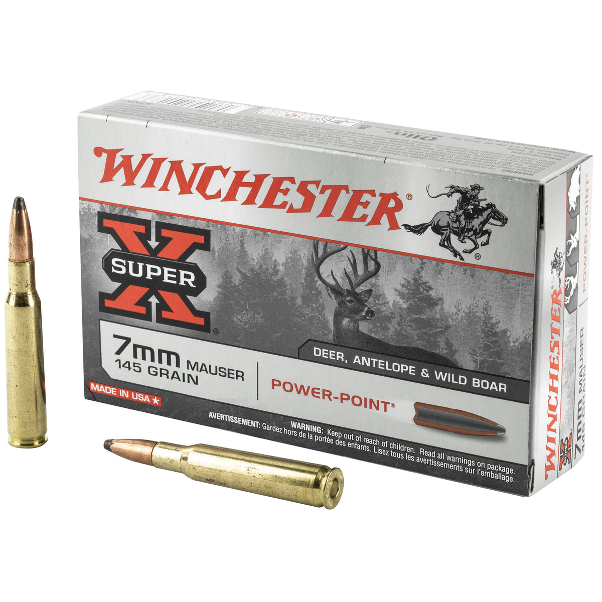 Winchester 7mm Mauser Super-X 145gr Power-Point Ammo