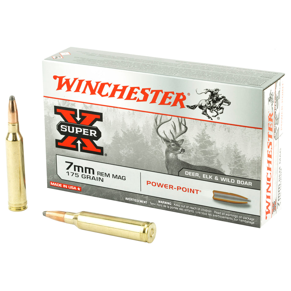 Winchester 7mm Remington Mag Super X 175gr JSP Ammo