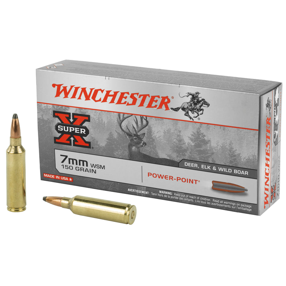 Winchester 7mm WSM Super-X Power-Point 150gr JSP Ammo