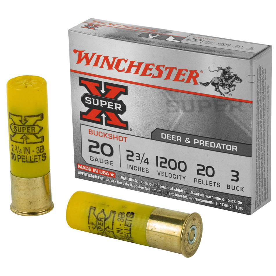 Winchester Super-X 20 Gauge 2 3/4" #3 Buckshot